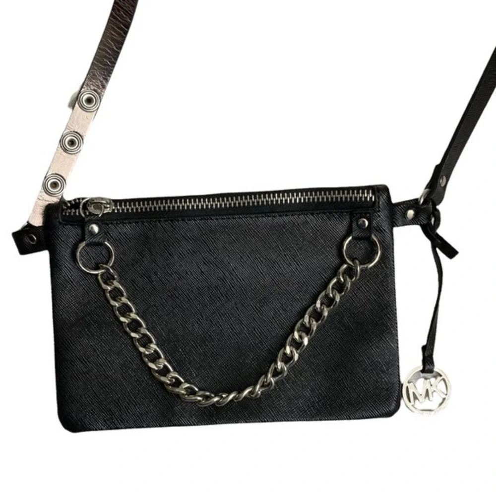 Michael kors belt black and silver belt bag Fanny pack